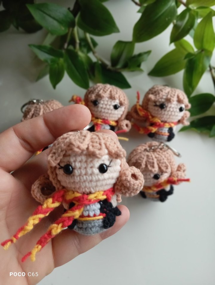 harmony Renkli Mini Örgü Bebek Anahtarlık