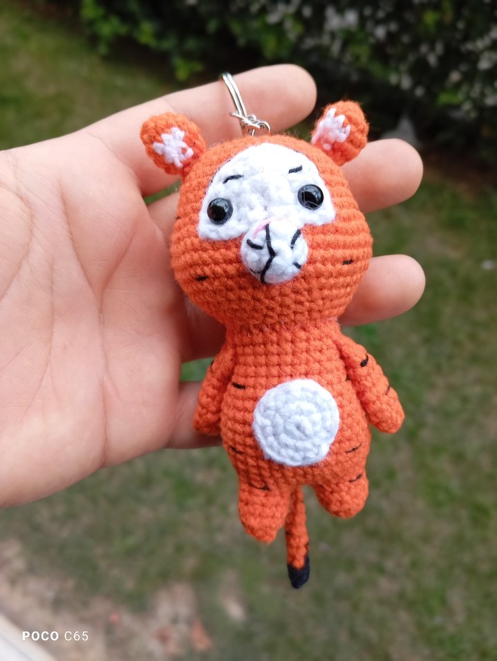 amigurumi tigger anahtarlık